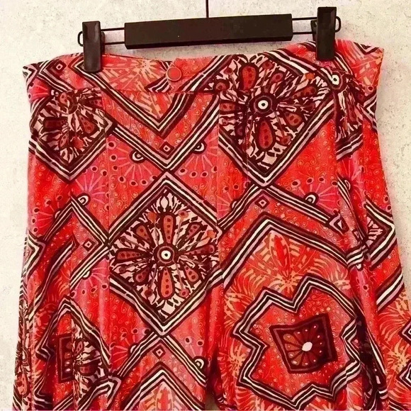 ANTHROPOLOGIE WIDE LEG COLORFULLY DETAILED FLOWING BOHO HIPSTER.SIZE 6 - Picture 3 of 10